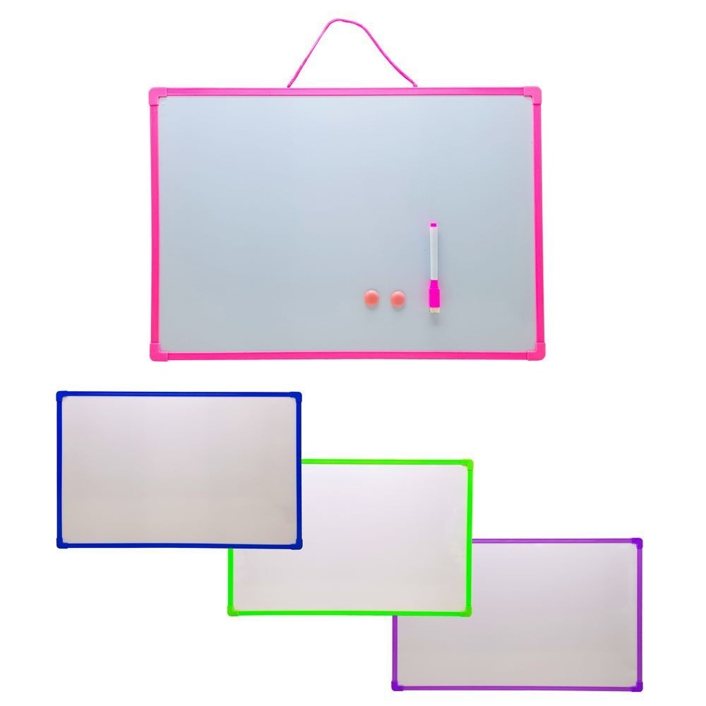 Quadro Lousa Branco UV Moldura Colorida