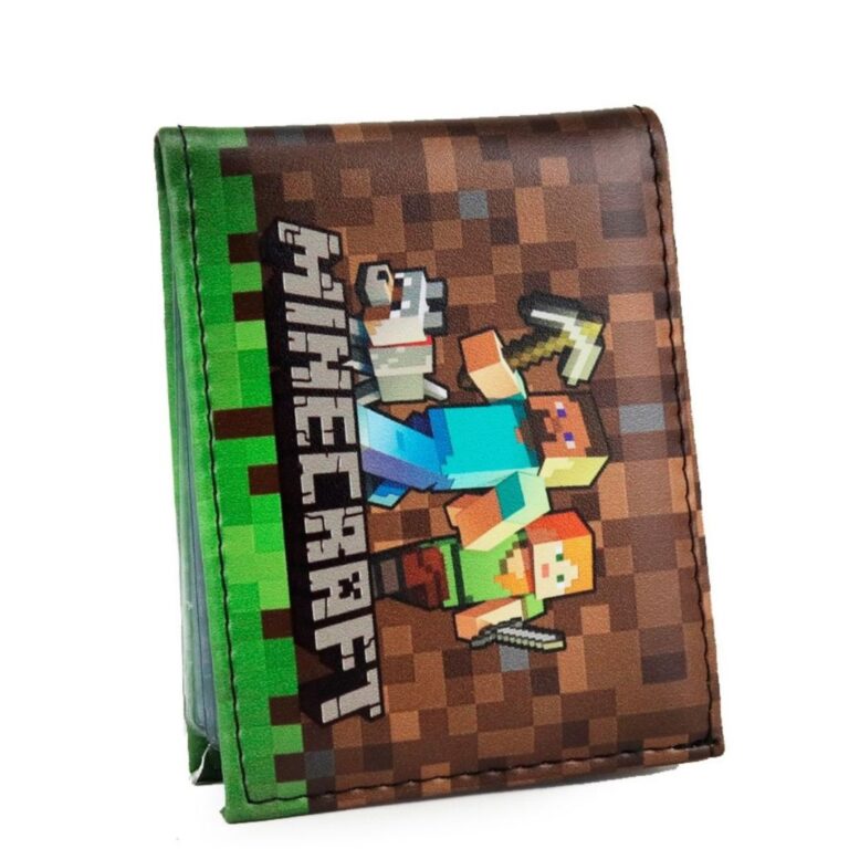 Carteira Minecraft Porta Cartão Infantil Menino E