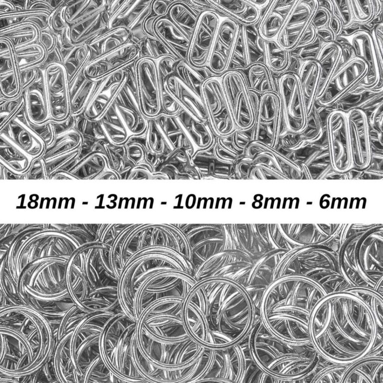 50 pares de regulador e argola de metal para alça