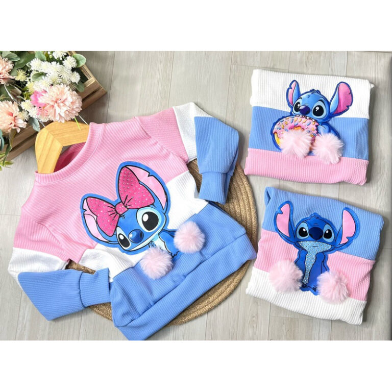 Blusa De Frio Infantil Menina Stich inverno