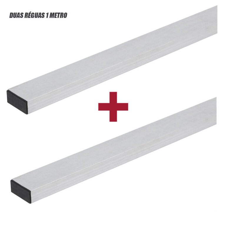 Kit 2 Unidades Régua Alumínio Para Pedreiro Tota