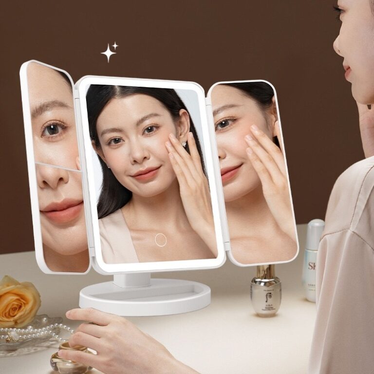 Espelho Aumento 3x Camarim Iluminação Led Dobrav