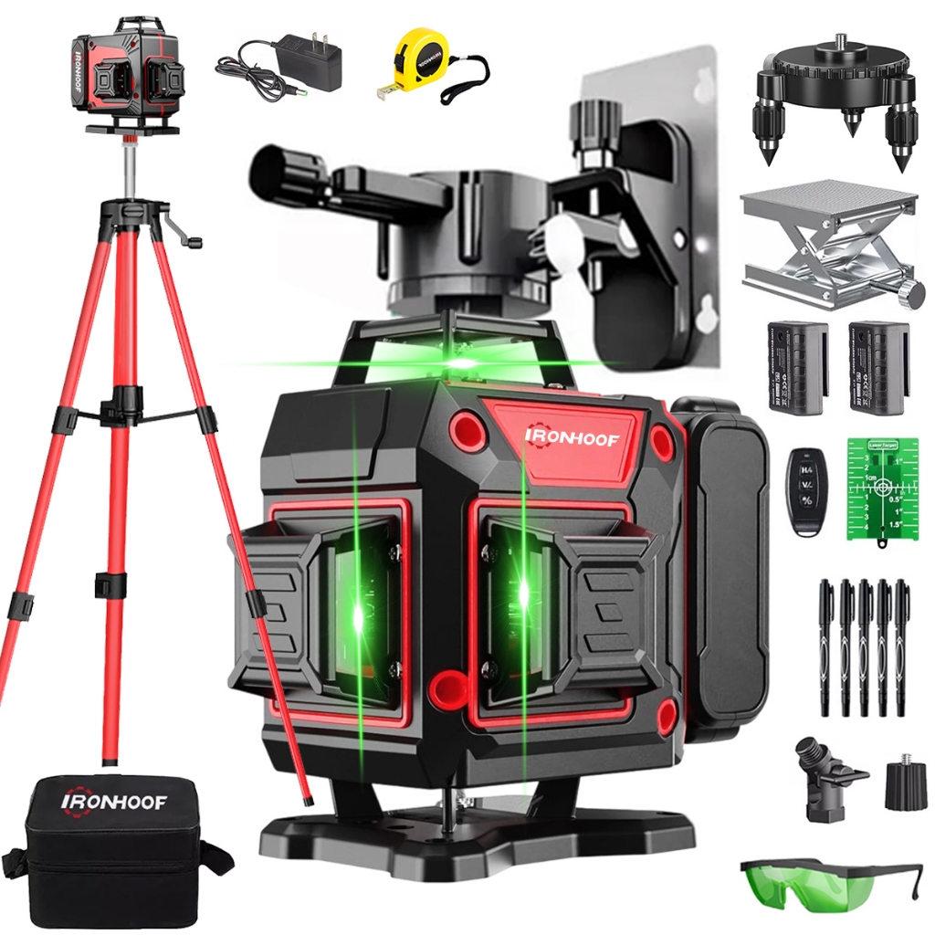 Nível A Laser Verde 16 Linhas Profissional Autonivelante 360 Grau