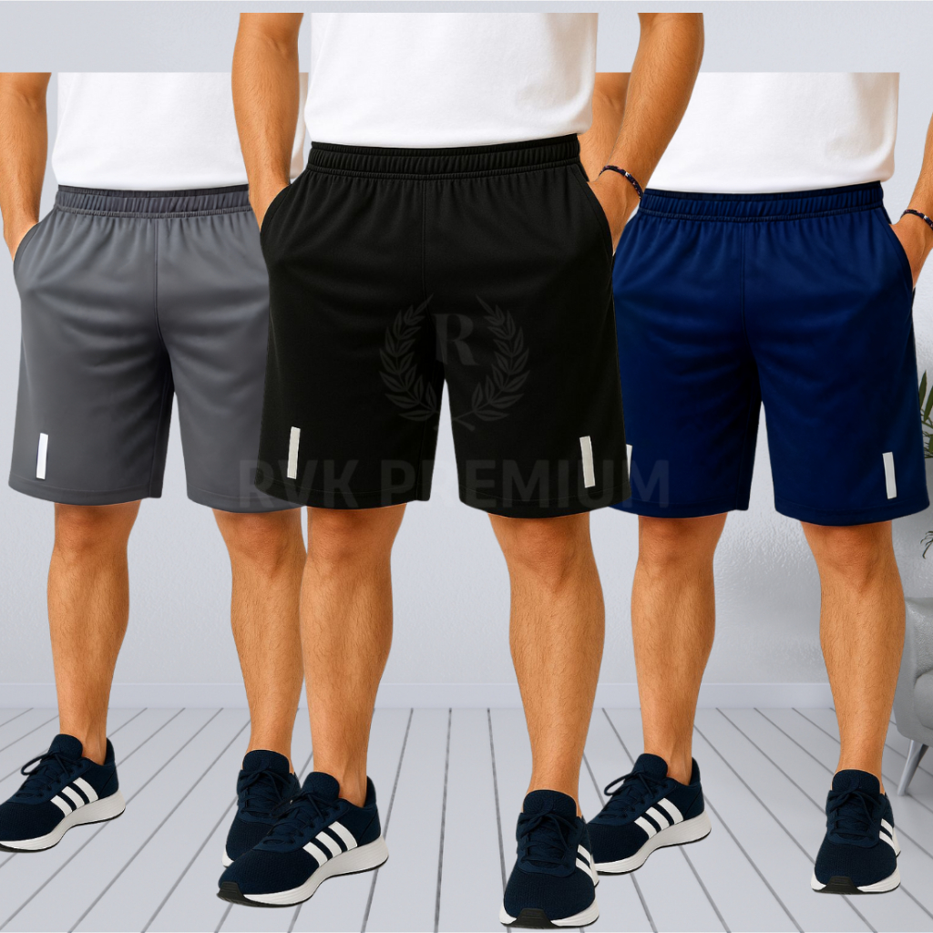 Kit 3 Bermuda Esportiva Masculina Short Para Corridas e Academia