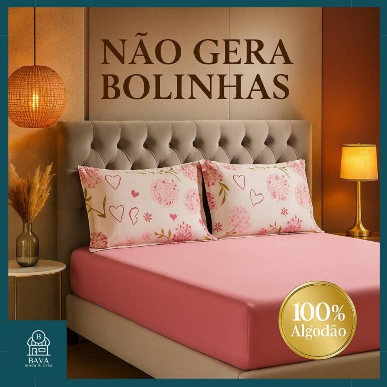 Jogo 2 e 3 Peças Lençol Estampado em Malha 100% 