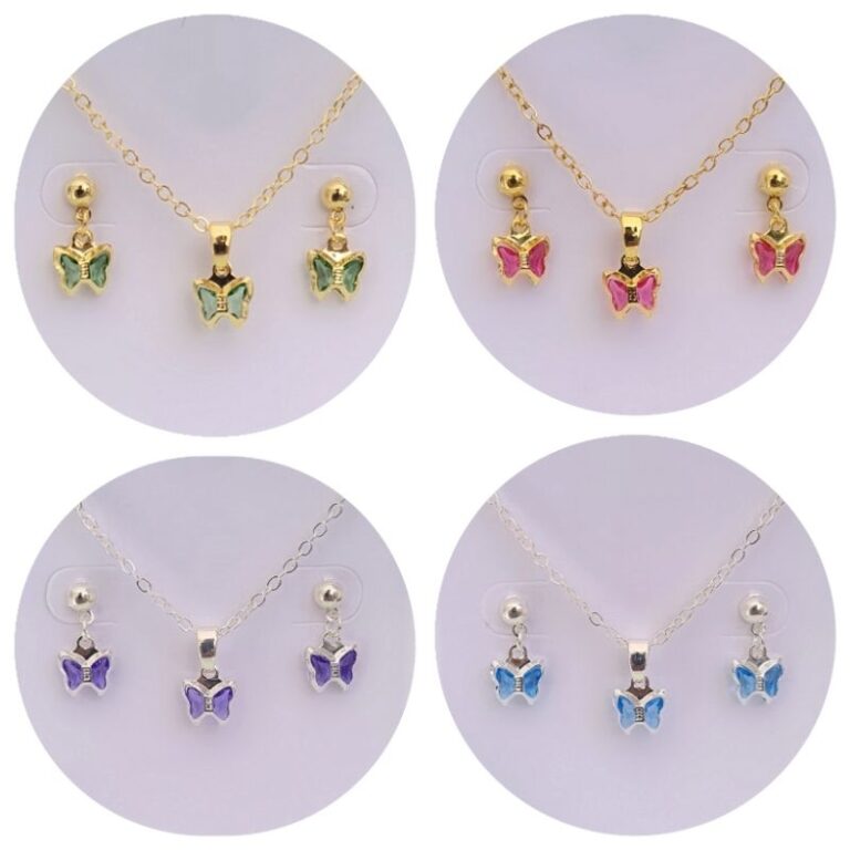 Conjunto hipoalergênico infantil colar e brinco b