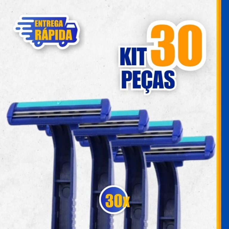 KIT 30/20/10 Prestobarba Aparelho de Barbear 2 Lâ