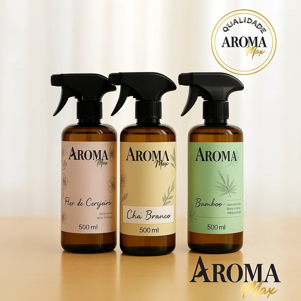 Água Perfumada 500ml 18 Aromas Aromatizador Ambiente Lençois Roupas Tecidos 500ml Não Agride Tecido