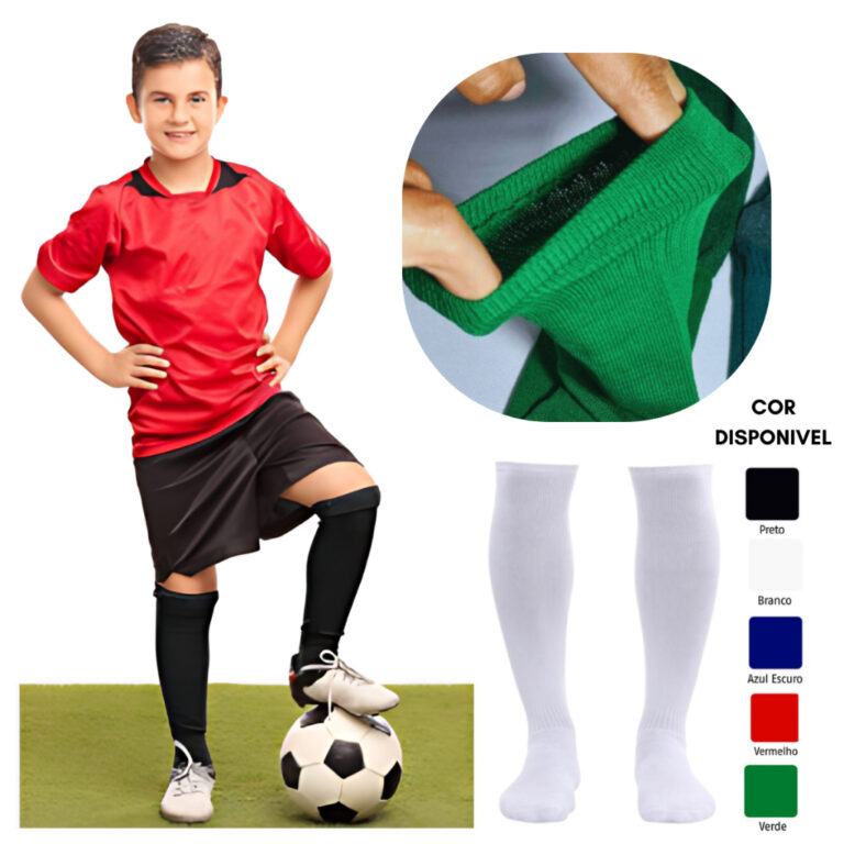 meia meião de futebol esportivo longo comprido in