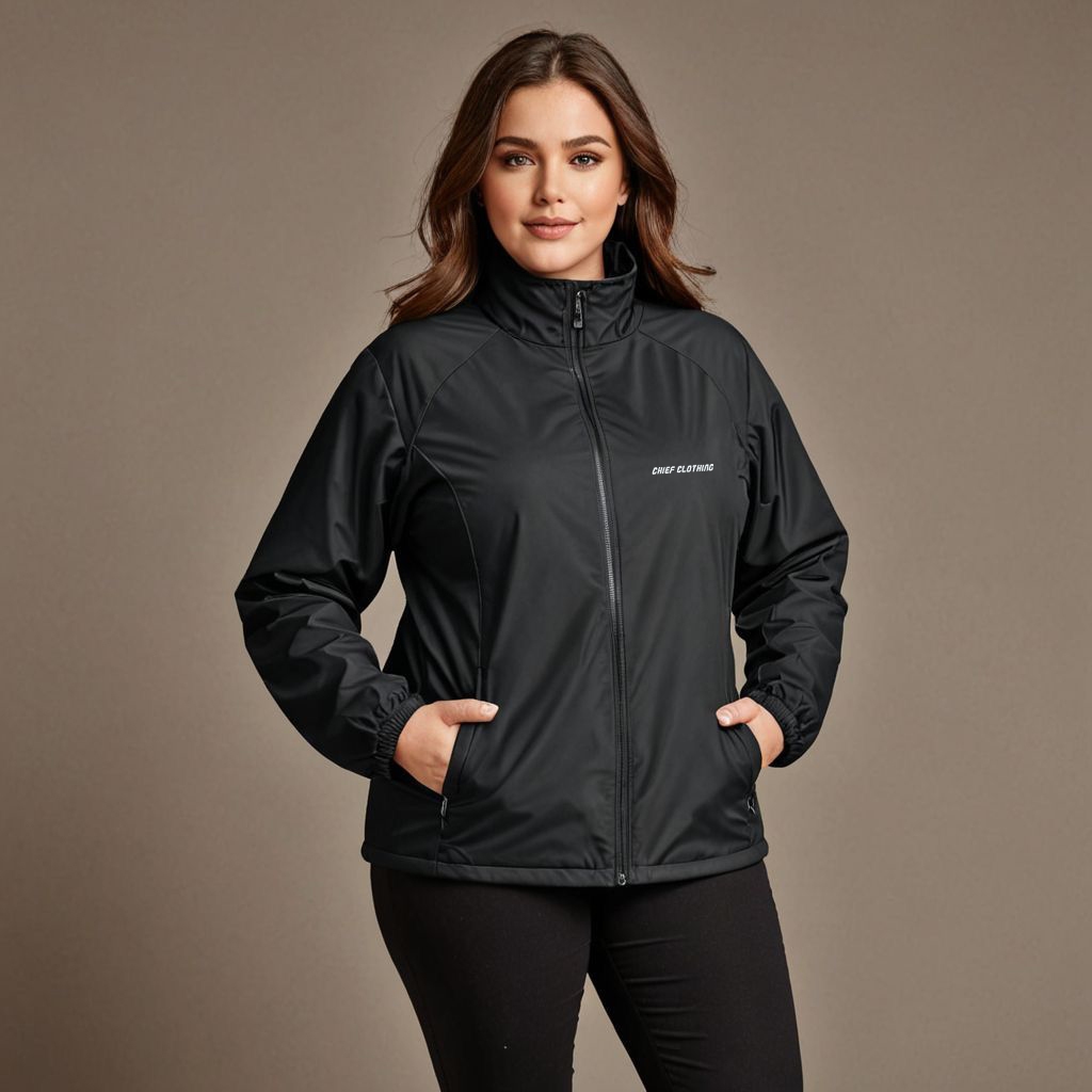 Jaqueta Corta Vento Feminina Original Chief P ao G4 Plus Size Capuz Gola Alta Plus Size