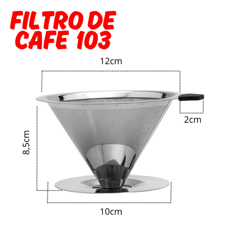 Coador Funil De Filtro De Café 103 Inoxidável 30