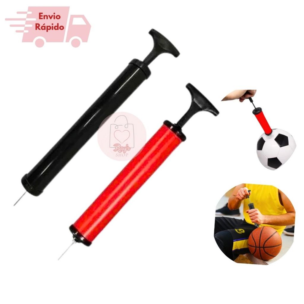 Bomba De Ar Kit Para Encher Bola De Futebol Vôlei Basquete