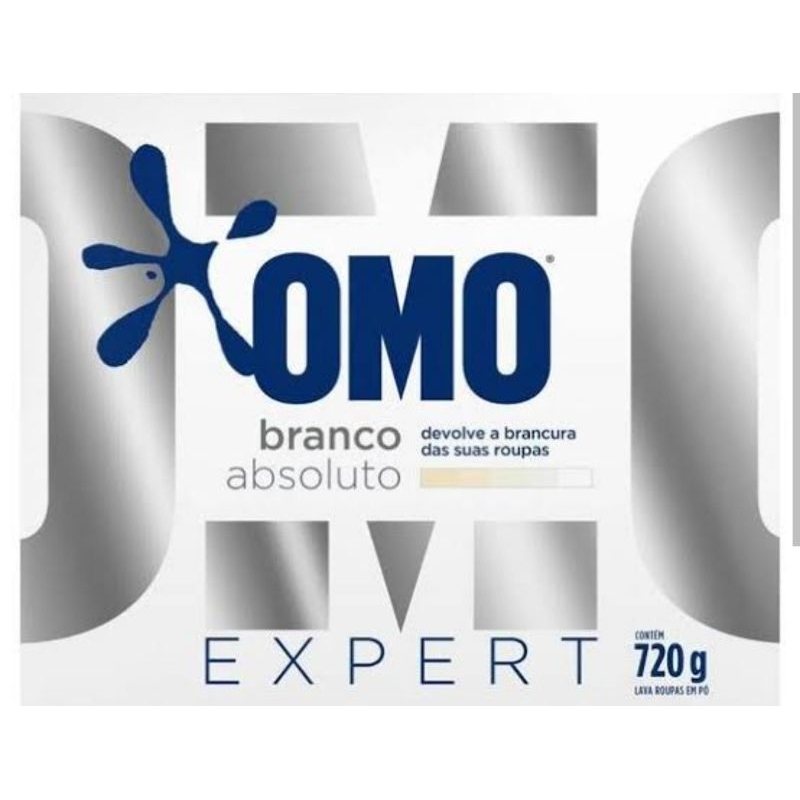 OMO Expert 720g Sabão em Pó Branco Absoluto Lava Roupa