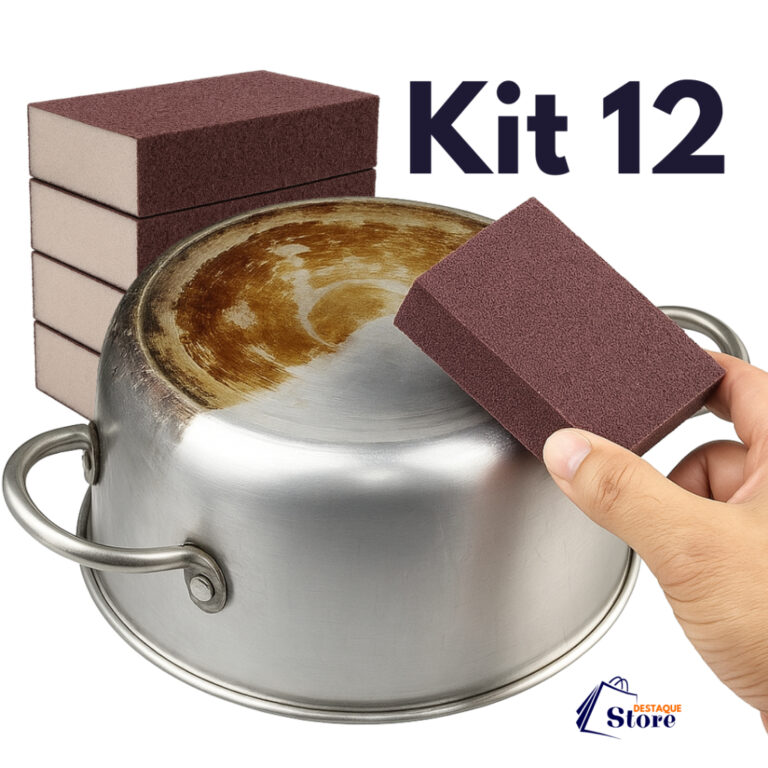 Kit Esponja Magica Limpeza Pesada Tira Manchas Fer