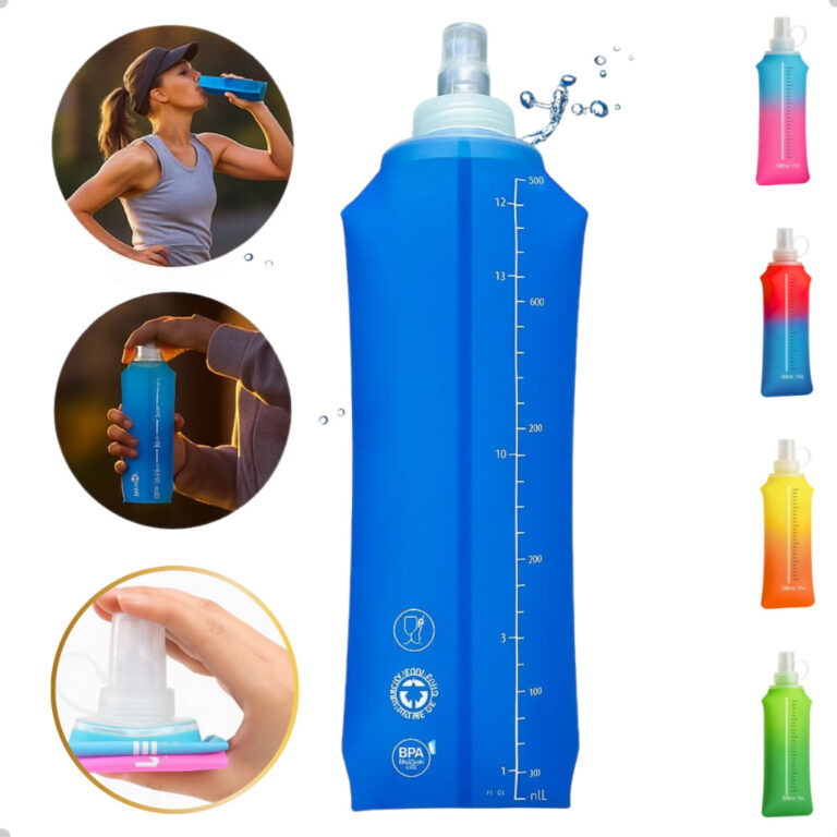 Garrafa De Água Mole Dobrável Corrida Silicone S
