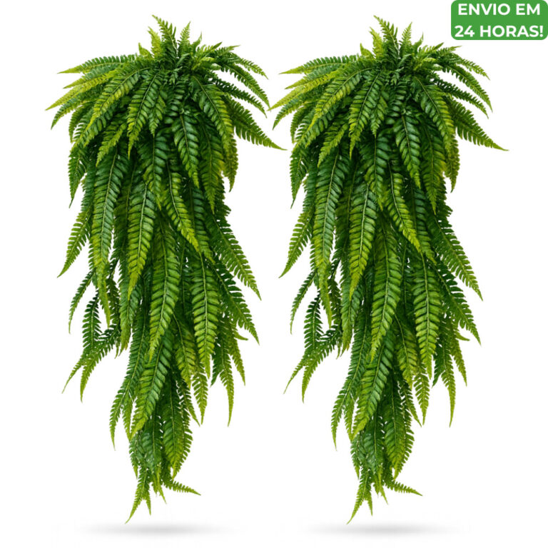 Samambaia Kit com 2 Unidades Artificiais 80cm Folh