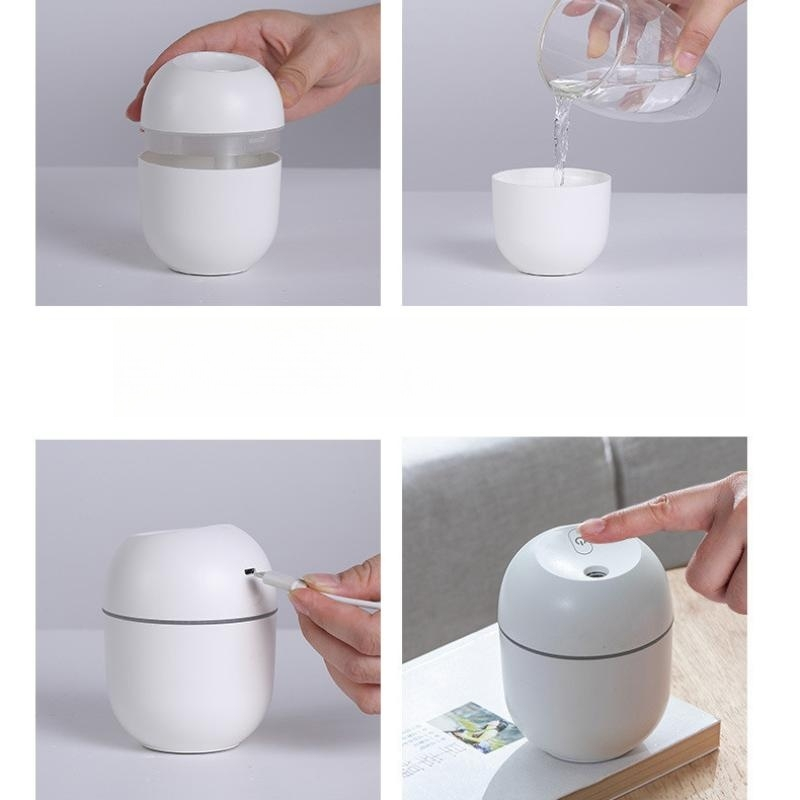 Umidificador De Ar Com Grande Capacidade Para Casa/Escritório Com Atmosfera Led Luz Noturna Lâmpada