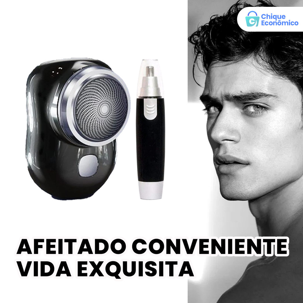 Mini Barbeador Elétrico Portátil à Prova DÁgua – Carregamento Tipo-C