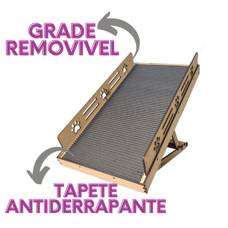 Escada Rampa Pet Antiderrapante 4 Niveis de Altura