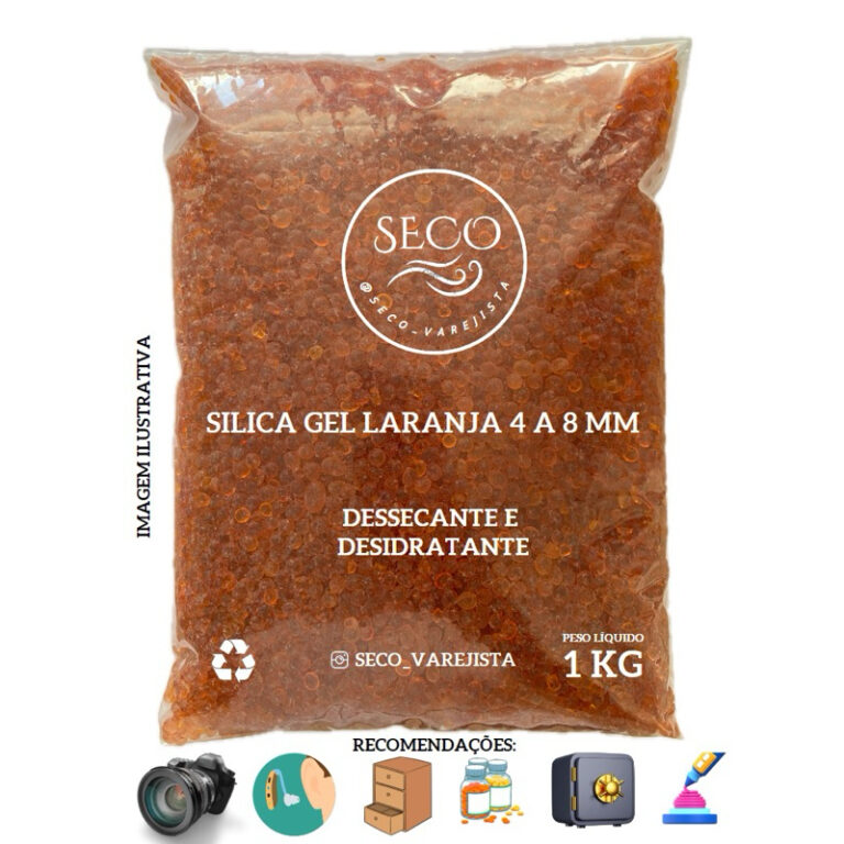 Silica Gel Laranja ( 4-8 mm) Desumidificante E Des