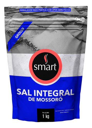 Sal Marinho Integral De Mossoró Grosso Smart 1kg