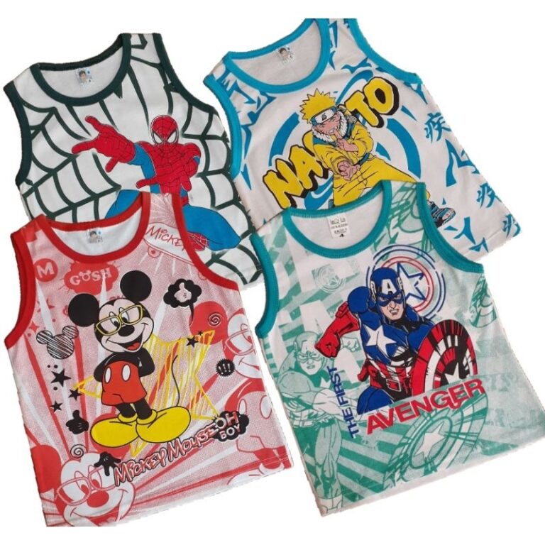 Regata infantil personagens menino
