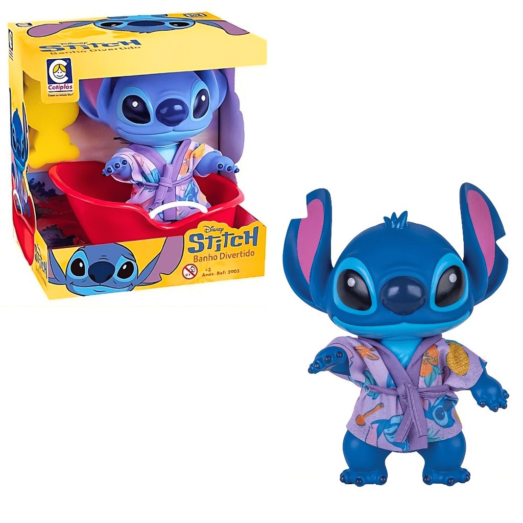 Boneco Stitch Original Licenciado Banho Divertido – Cotiplas