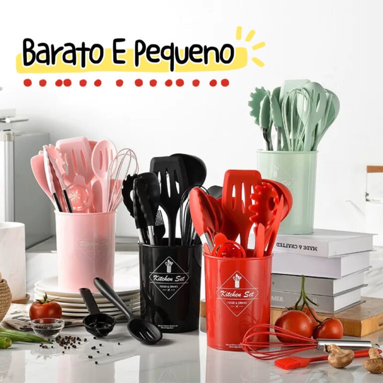 Jogo de Cozinha Kit C/12 Pçs de Silicone Utensíl
