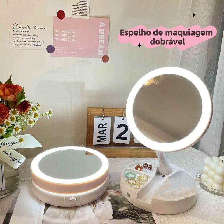 KIT1~KIT3 Espelho Maquiagem Aumento 10x Dobravel C