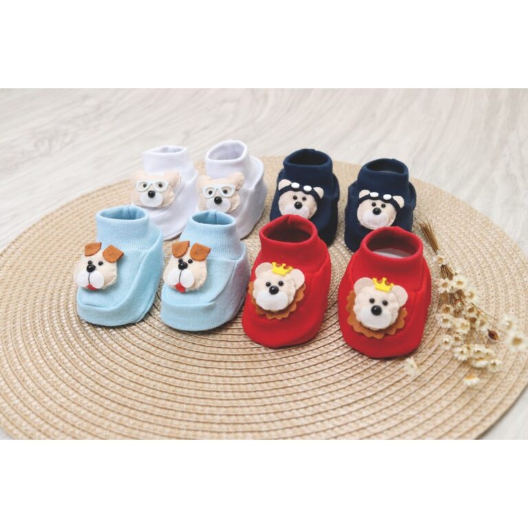 KIT SAPATINHO TIPO PANTUFA C/4PARES TEMA MASCULINO