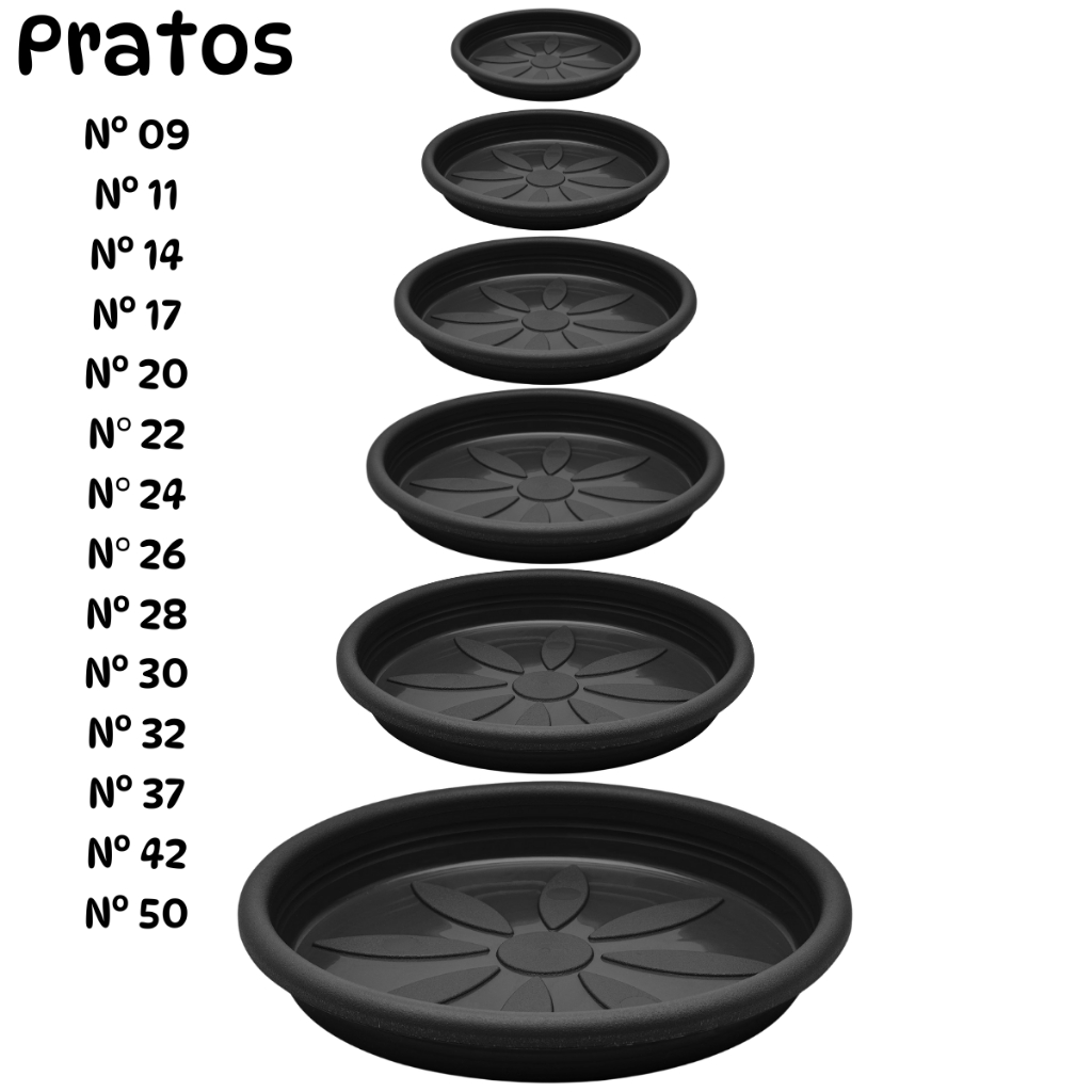 Prato Redondo Para Vaso De Plantas Diversos Tamanhos Potes Plantas Flores Jardim Decoração