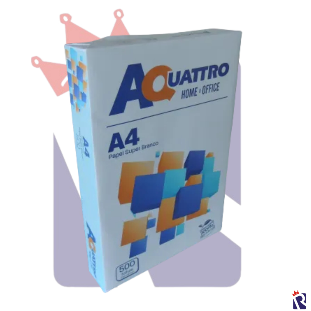 RESMA PAPEL SULFITE A4 AQUATTRO BRANCO 210 x 297 mm – 500 FOLHAS