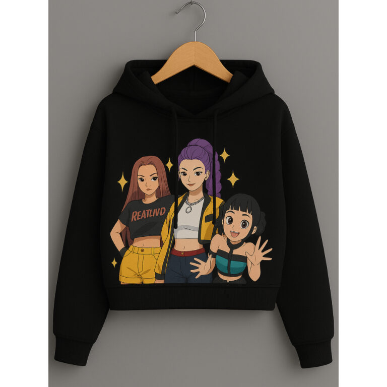 Cropped Moletom Infantil Feminina Guerreiras do K-