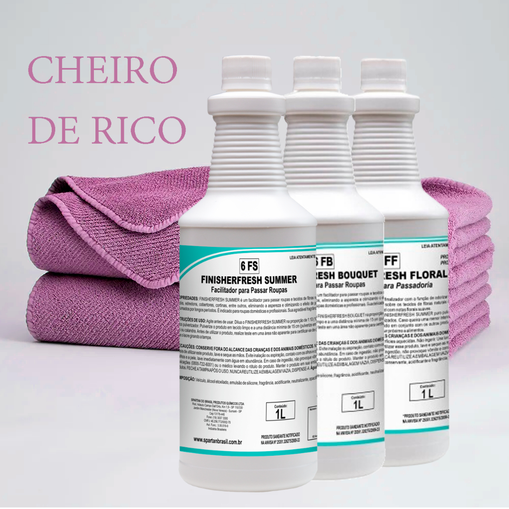 Cheiro de Rica 1 L Faz 10L Finisherfresh Bouquet Summer Floral Original Facilitador de Passar Roupa