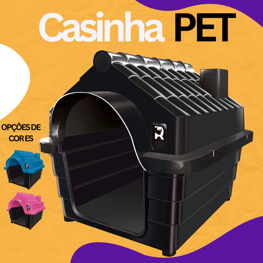 Casinha Cachorro Grande/Médio N5 e N4 Casa Pet Com Proteção Contra Raios UV