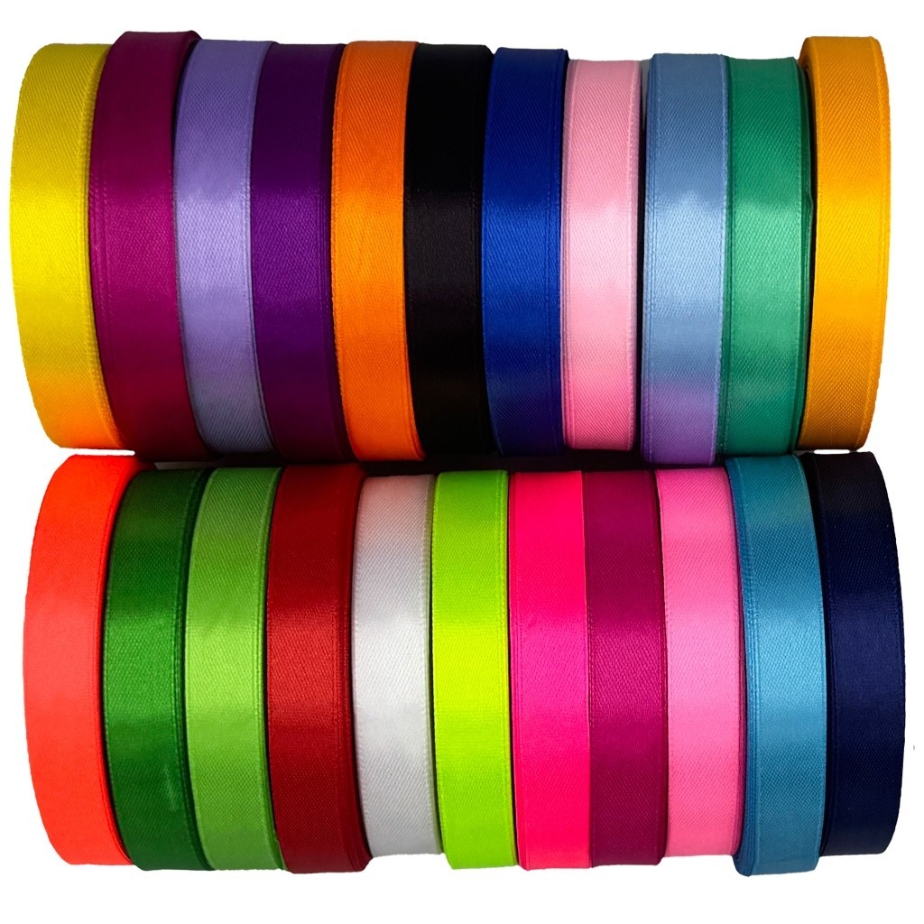 Fita de Cetim N°3 (15mm)  23mts ou 45mts  Laços, Artesanato, Embalagens  Várias Cores