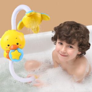 Banho Divertido: Ducha Chuveirinho Infantil Patinho Com Ventosas