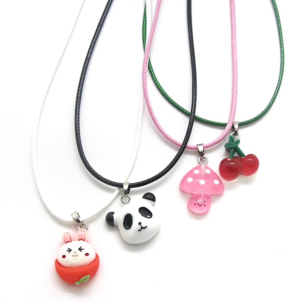 Colar Infantil Feminino Colorido Pingente Fofo Kit Diversos Modelos Criança Presente