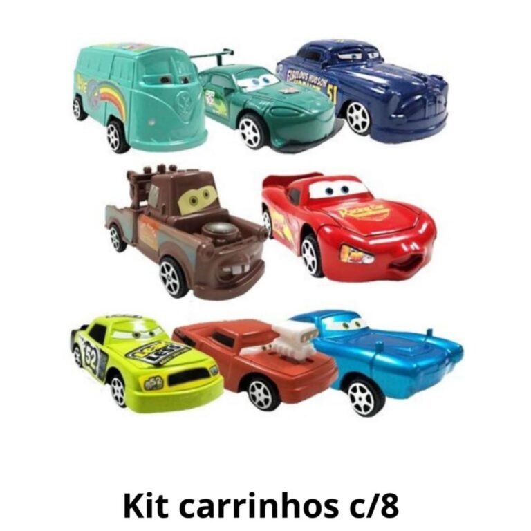 Kit com 6/8 Carrinhos Fricção Filme Carros Relâ