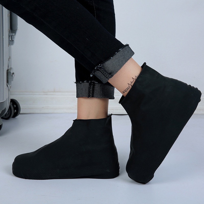 1 Par Capa Protetora De Sapatos/Botas De Chuva De Silicone Reutilizável Antiderrapante M Promoção