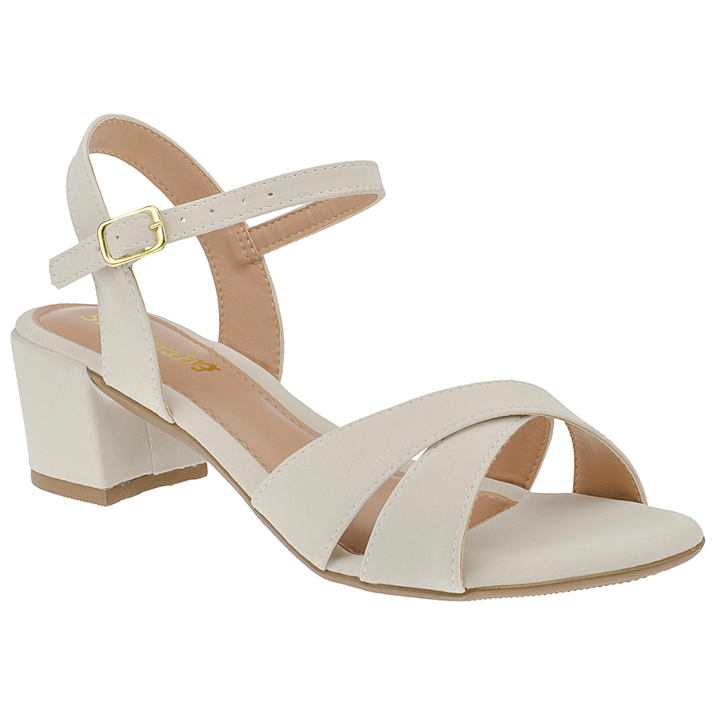 Sandália Feminina Salto Baixo Saltinho Shekinah Confortável Lançamento Tendência Moderna Estilosa