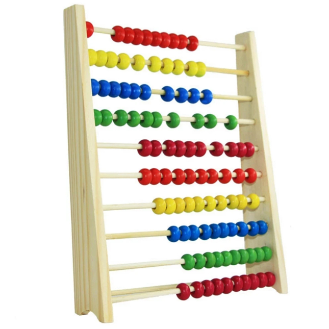 Abaco De Madeira 10 Colunas Brinquedo Educativo De
