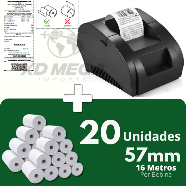 Impressora Termica Cupom Nao Fiscal 58mm Pc Bivolt