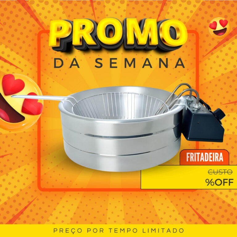 Fritadeira Elétrica em inox tacho 5 litros profis