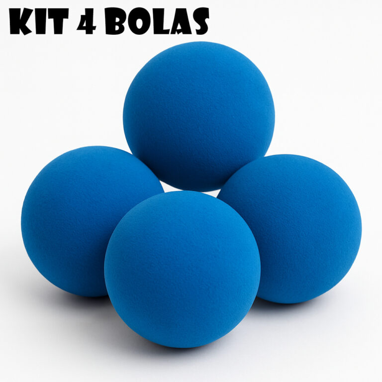 Kit 4 Bolinhas Frescobol Borracha Fisioterapia Sem