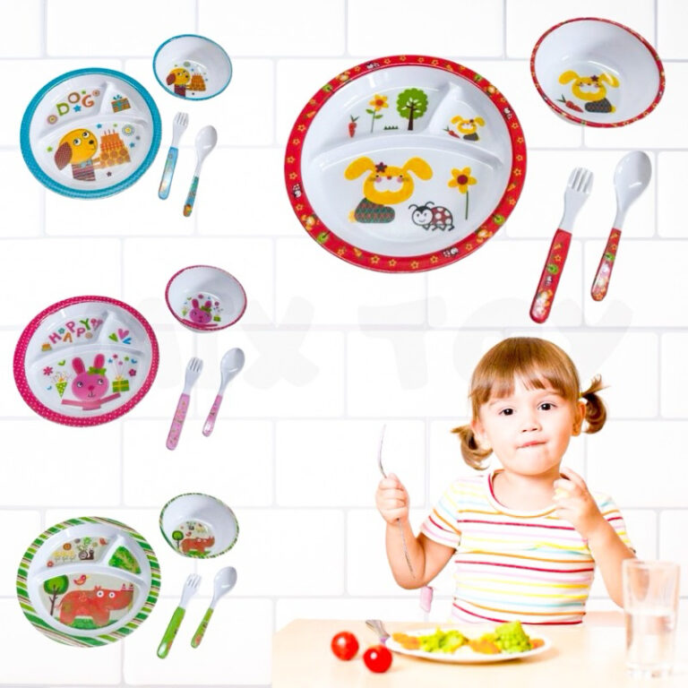 Kit  Alimentação Pratinho Melanina Com Garfo e F
