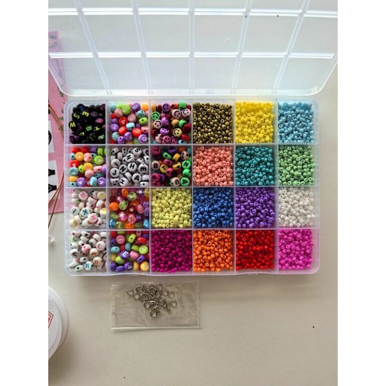 Kit Miçanga Infantil Para Pulseira Colar  Maleta 