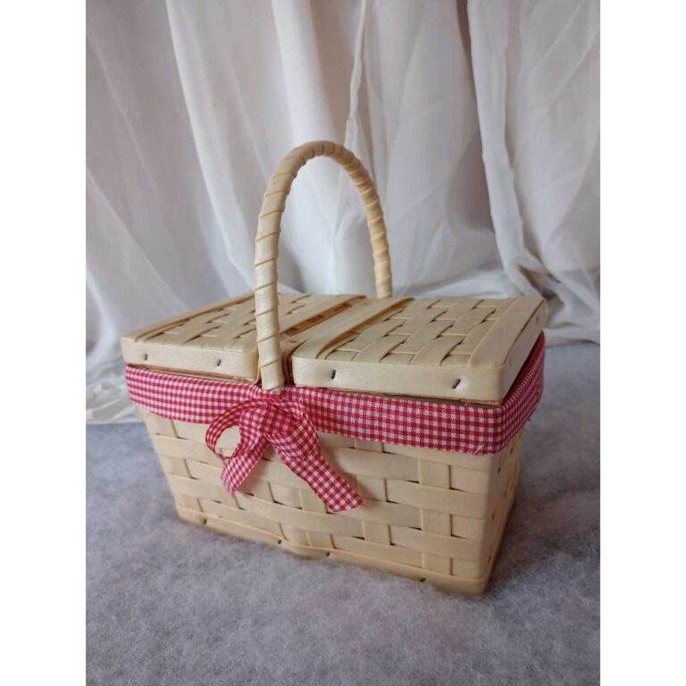 Cesta de Piquenique Mini para Presente Enfeite Dec