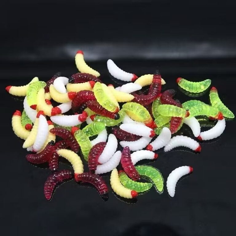 50Pcs Simulação De Iscas Macias De Pesca Sem-Fim