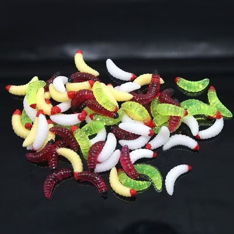 50Pcs Simulação De Iscas Macias De Pesca Sem-Fim Artificiais Em Silicone Para A Água Doce De Salgada